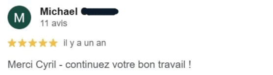 Capture d'avis de Michael