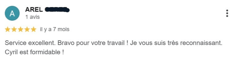 Capture d'avis de Arel