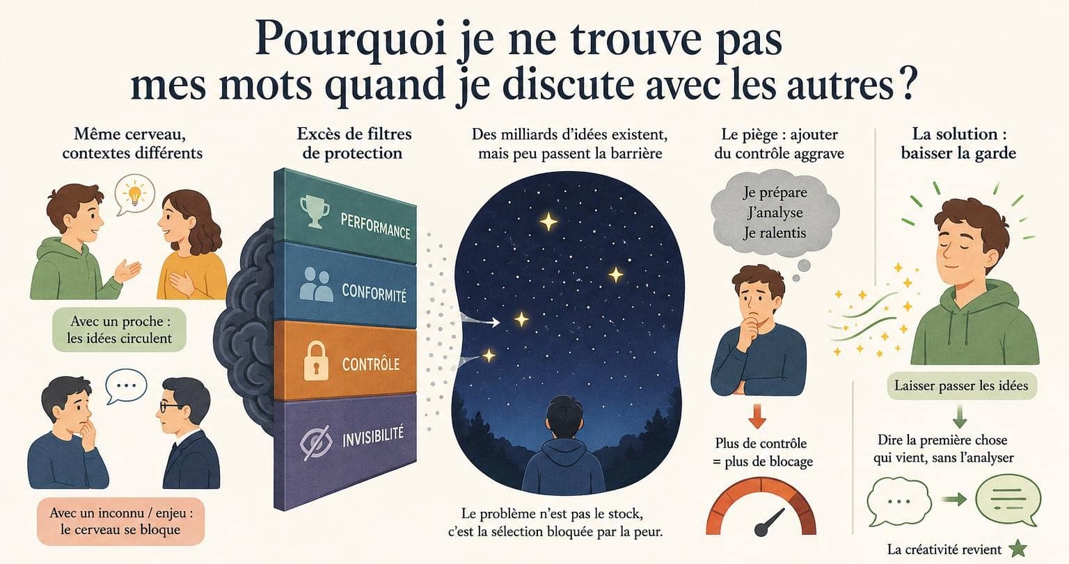 Pourquoi je ne trouve pas mes mots quand je discute avec les autres illustration