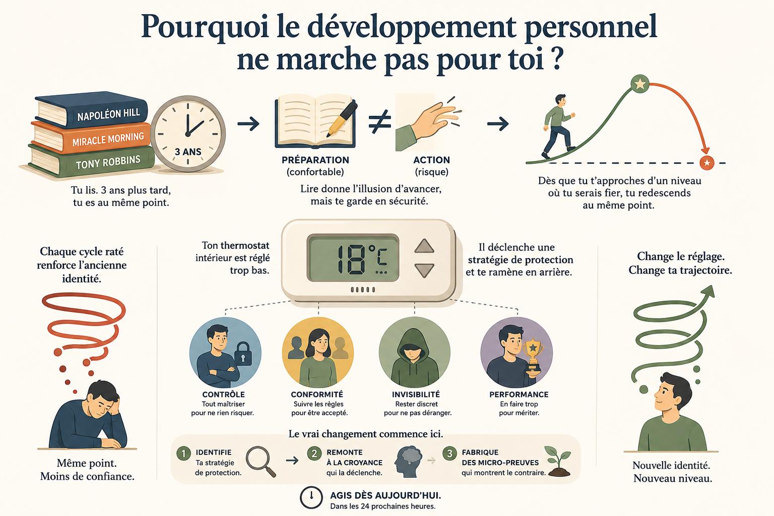 Pourquoi le developpement personnel ne marche pas pour toi illustration